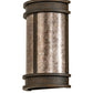 Meyda Lighting Wyant 247814 10" 2-Light Classic Rust Pocket Lantern Wall Sconce With Silver Mica Shade Glass