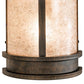 Meyda Lighting Wyant 247814 10" 2-Light Classic Rust Pocket Lantern Wall Sconce With Silver Mica Shade Glass