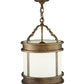 Meyda Lighting Wyant 255094 12" Gilded Tobacco Pendant Light With White Statuario Idalight Shade