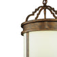 Meyda Lighting Wyant 255094 12" Gilded Tobacco Pendant Light With White Statuario Idalight Shade