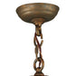 Meyda Lighting Wyant 255094 12" Gilded Tobacco Pendant Light With White Statuario Idalight Shade
