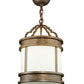 Meyda Lighting Wyant 255094 12" Gilded Tobacco Pendant Light With White Statuario Idalight Shade