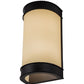 Meyda Lighting Wyant 8" 2-Light Oil Rubbed Bronze Wall Sconce With Beige Provostone Idalight Shade