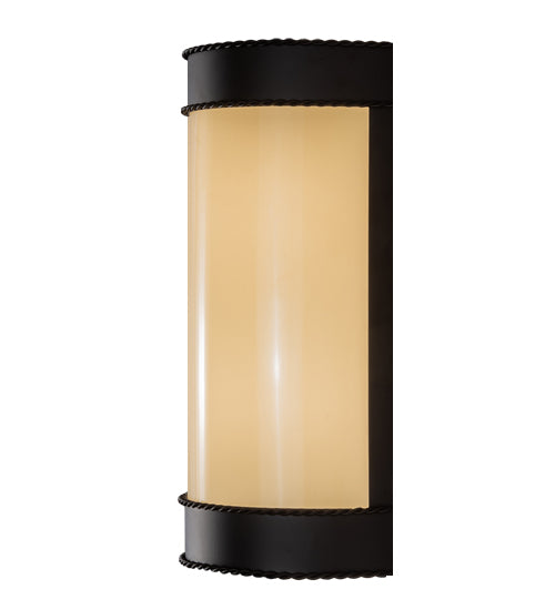 Meyda Lighting Wyant 8" 2-Light Oil Rubbed Bronze Wall Sconce With Beige Provostone Idalight Shade