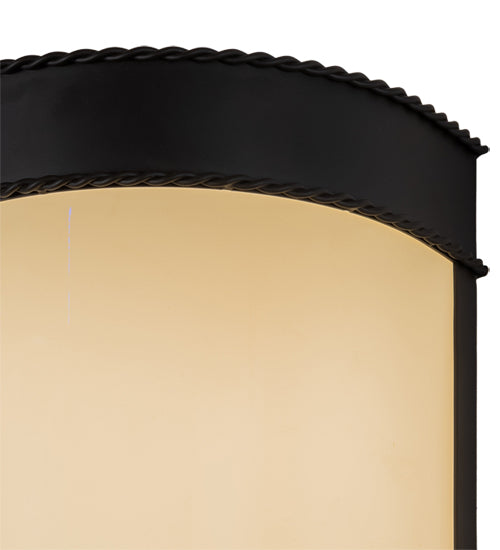 Meyda Lighting Wyant 8" 2-Light Oil Rubbed Bronze Wall Sconce With Beige Provostone Idalight Shade