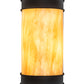 Meyda Lighting Wyant 8" 2-Light Wrought Iron Wall Sconce With Beige Travertine Idalight Shade