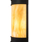 Meyda Lighting Wyant 8" 2-Light Wrought Iron Wall Sconce With Beige Travertine Idalight Shade
