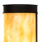 Meyda Lighting Wyant 8" 2-Light Wrought Iron Wall Sconce With Beige Travertine Idalight Shade
