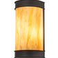 Meyda Lighting Wyant 8" 2-Light Wrought Iron Wall Sconce With Beige Travertine Idalight Shade