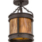 Meyda Lighting Wyant 8" Chestnut Textured Flush Mount Light With Honey Wispy Art Shade Glass