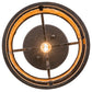 Meyda Lighting Wyant 8" Chestnut Textured Flush Mount Light With Honey Wispy Art Shade Glass