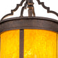 Meyda Lighting Wyant 8" Chestnut Textured Flush Mount Light With Honey Wispy Art Shade Glass