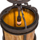 Meyda Lighting Wyant 8" Chestnut Textured Flush Mount Light With Honey Wispy Art Shade Glass