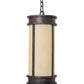 Meyda Lighting Wyant 9" Golden Bronze Pendant Light With Beige Botticino Idalight Shade