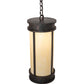 Meyda Lighting Wyant 9" Golden Bronze Pendant Light With Beige Botticino Idalight Shade