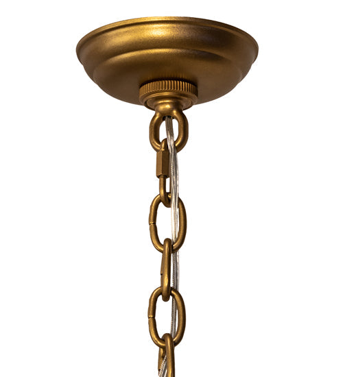 Meyda Lighting Yanis 42" 12-Light 2-Tier Gold Metallic Chandelier With Ivory Faux Candlelight