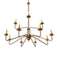 Meyda Lighting Yanis 42" 12-Light 2-Tier Gold Metallic Chandelier With Ivory Faux Candlelight