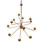 Meyda Lighting Yanis 42" 12-Light 2-Tier Gold Metallic Chandelier With Ivory Faux Candlelight