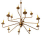 Meyda Lighting Yanis 42" 12-Light 2-Tier Gold Metallic Chandelier With Ivory Faux Candlelight