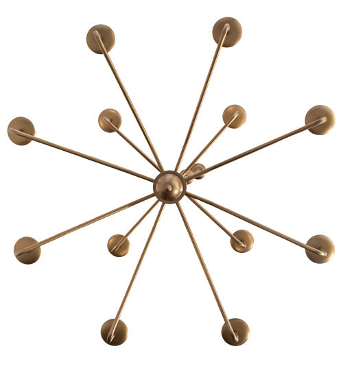 Meyda Lighting Yanis 42" 12-Light 2-Tier Gold Metallic Chandelier With Ivory Faux Candlelight