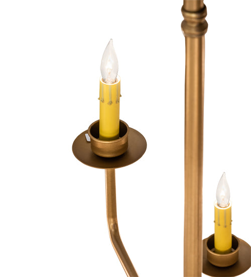 Meyda Lighting Yanis 42" 12-Light 2-Tier Gold Metallic Chandelier With Ivory Faux Candlelight