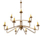 Meyda Lighting Yanis 42" 12-Light 2-Tier Gold Metallic Chandelier With Ivory Faux Candlelight
