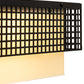 Meyda Lighting Yardhouse 24" 2-Light Flat Black Flush Mount Light With Beige & White Shade