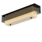 Meyda Lighting Yardhouse 24" 2-Light Flat Black Flush Mount Light With Beige & White Shade