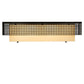 Meyda Lighting Yardhouse 24" 2-Light Flat Black Flush Mount Light With Beige & White Shade