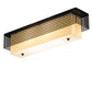 Meyda Lighting Yardhouse 24" 2-Light Flat Black Flush Mount Light With Beige & White Shade