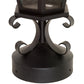 Meyda Lighting Yorkshire 14" 3-Light Solar Black Outdoor Lantern Post Mount Light With Clear Shade Glass