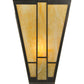 Meyda Lighting Yosemite 12" Craftsman Brown Wall Sconce With Beige Art Shade Glass