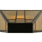 Meyda Lighting Yosemite 12" Craftsman Brown Wall Sconce With Beige Art Shade Glass