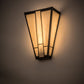 Meyda Lighting Yosemite 12" Craftsman Brown Wall Sconce With Beige Sahara Taupe Idalight Shade Glass