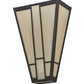 Meyda Lighting Yosemite 12" Craftsman Brown Wall Sconce With Beige Sahara Taupe Idalight Shade Glass
