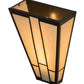 Meyda Lighting Yosemite 12" Craftsman Brown Wall Sconce With Beige Sahara Taupe Idalight Shade Glass