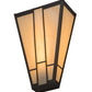 Meyda Lighting Yosemite 12" Craftsman Brown Wall Sconce With Beige Sahara Taupe Idalight Shade Glass