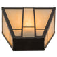 Meyda Lighting Yosemite 12" Craftsman Brown Wall Sconce With Beige Sahara Taupe Idalight Shade Glass