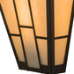 Meyda Lighting Yosemite 12" Craftsman Brown Wall Sconce With Beige Sahara Taupe Idalight Shade Glass