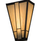 Meyda Lighting Yosemite 12" Craftsman Brown Wall Sconce With Beige Sahara Taupe Idalight Shade Glass
