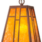 Meyda Lighting Yosemite 12" Rust Mini Pendant Light With Amber Mica Shade Glass