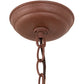 Meyda Lighting Yosemite 12" Rust Mini Pendant Light With Amber Mica Shade Glass