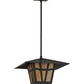 Meyda Lighting Yosemite 24" Timeless Bronze Pendant Light With Beige Art Shade Glass