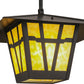 Meyda Lighting Yosemite 24" Timeless Bronze Pendant Light With Beige Art Shade Glass