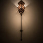 Meyda Lighting Zaira 16" Rusty Nail Wall Sconce With Silver Mica Shade Glass