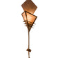 Meyda Lighting Zaira 16" Rusty Nail Wall Sconce With Silver Mica Shade Glass