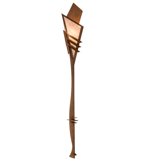 Meyda Lighting Zaira 16" Rusty Nail Wall Sconce With Silver Mica Shade Glass