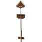 Meyda Lighting Zaira 16" Rusty Nail Wall Sconce With Silver Mica Shade Glass