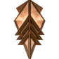 Meyda Lighting Zaira 16" Rusty Nail Wall Sconce With Silver Mica Shade Glass