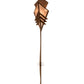 Meyda Lighting Zaira 16" Rusty Nail Wall Sconce With Silver Mica Shade Glass